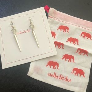 NWOT: Stella & Dot Silver Pavé 2-in-1 Chandeliers